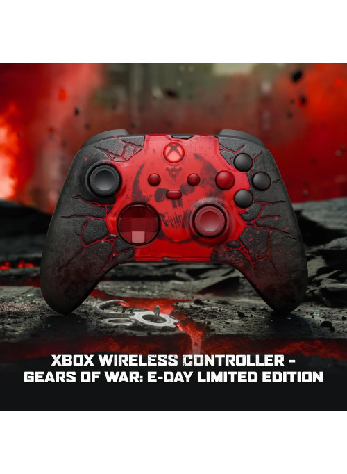 Геймпад беспроводной Microsoft Xbox One/Series X|S Wireless Controller Gears of War: E-Day Limited Edition (черный/красный) Геймпад беспроводной Microsoft Xbox One/Series X|S Wireless Controller Gears of War: E-Day Limited Edition (черный/красный)